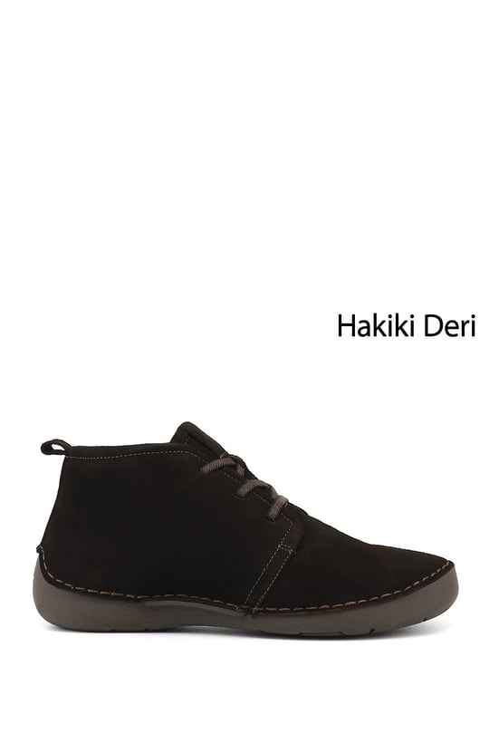 Women's Brown Suede Lace-up Genuine Leather Comfort Boots