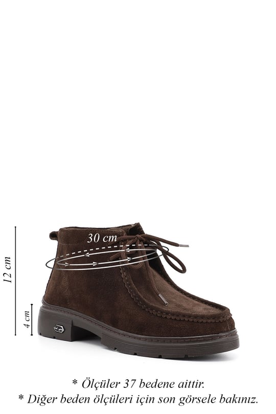 Women's Coffee Suede Chunky Heel Chelsea Boots