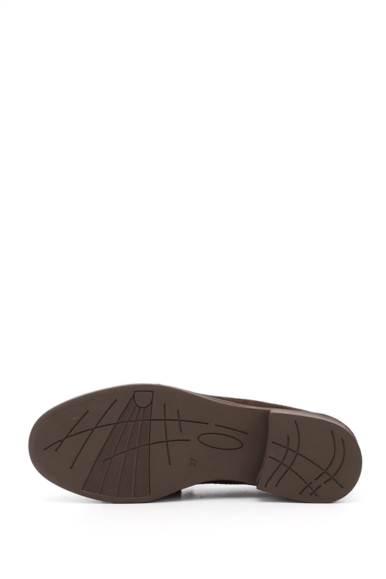 Kadın Kahve Süet Loafer Ayakkabı
