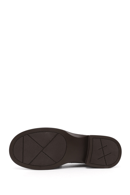 Kadın Kahve Süet Loafer Ayakkabı