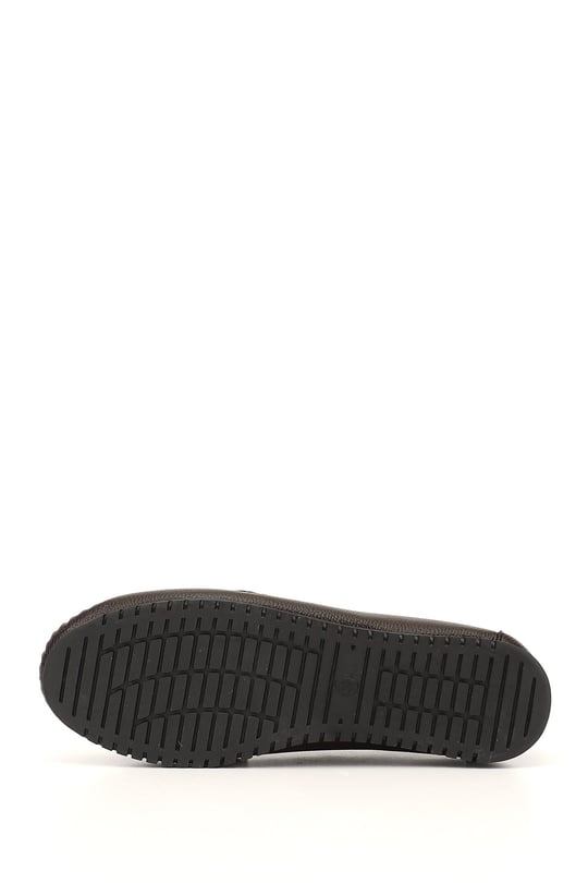 Women's Brown Flat Sole Bow Detailed Ballet Flats