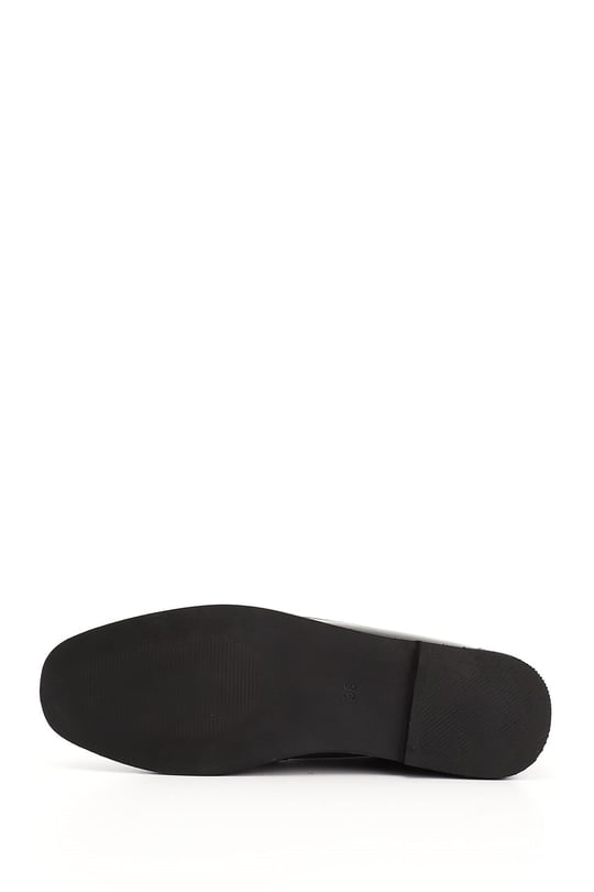 Women's Brown Flat Toe Buckle Ballerina