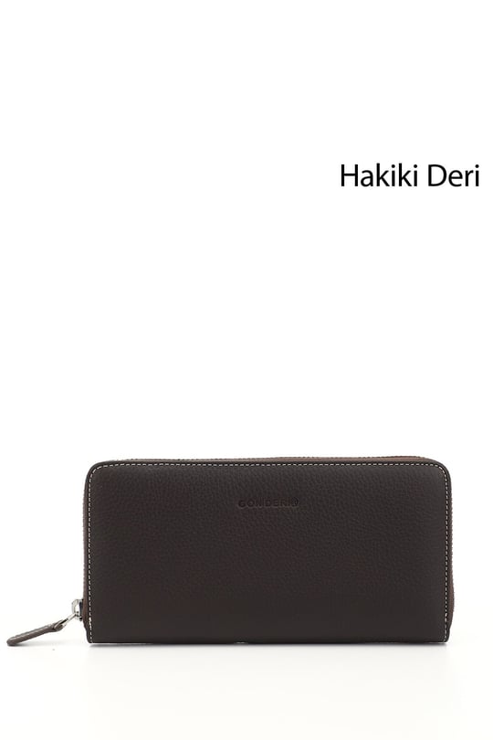 Kadın Kahveye Taba Yatay Hakiki Deri Cüzdan