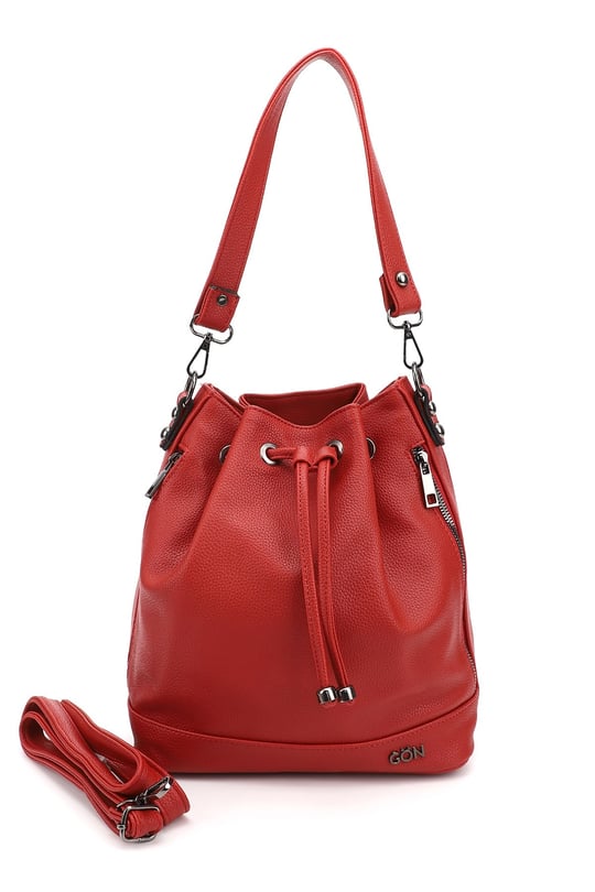 GÖNDERİ® Medium Size Women's Drawstring Shoulder And Backpack Q0494