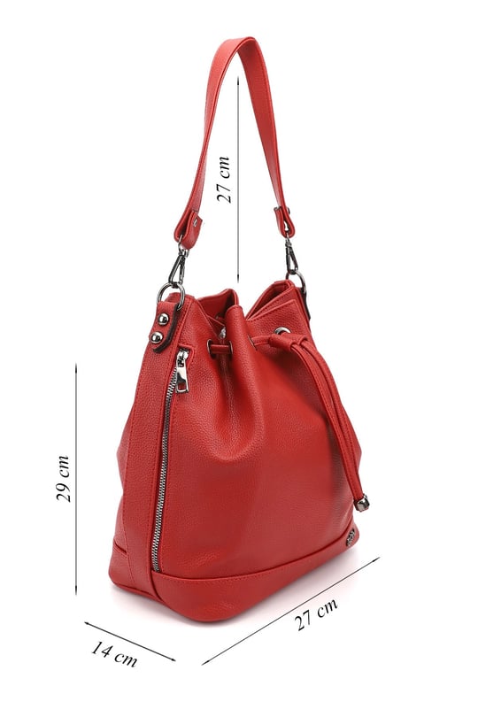 GÖNDERİ® Medium Size Women's Drawstring Shoulder And Backpack Q0494