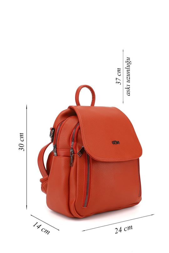 Women's Red Handbag and Backpack