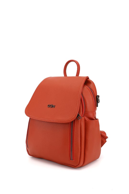 Women's Red Handbag and Backpack