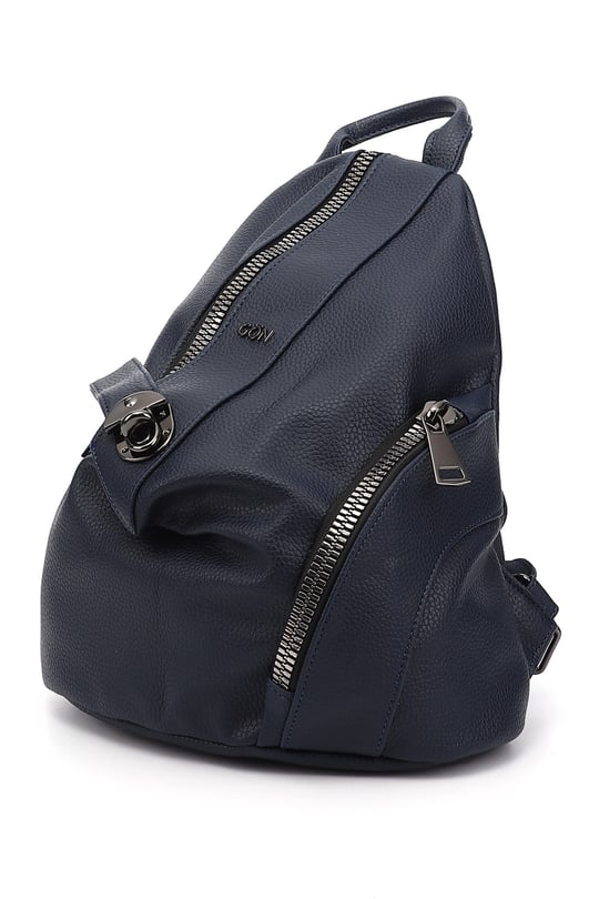 Women's Navy Blue Handbag and Backpack