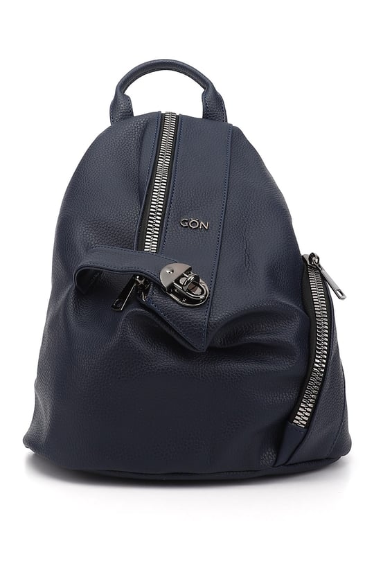Women's Navy Blue Handbag and Backpack