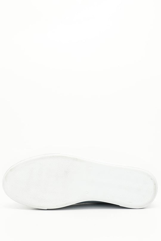 Kadın Mavi Bağcıklı Dolgu Taban Hakiki Deri Sneaker