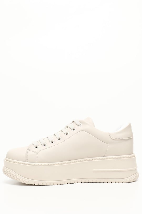 Kadın Nude Bağcıklı Dolgu Taban Comfort Sneaker