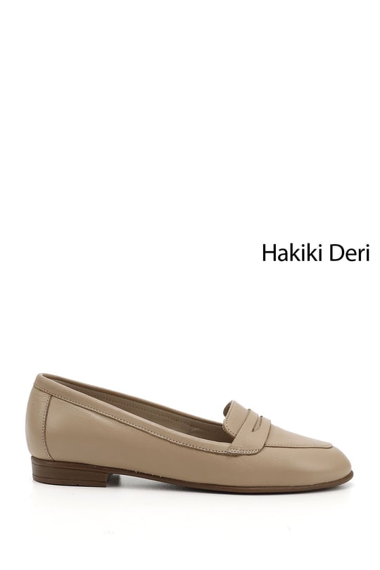 Kadın Nude Hakiki Deri Babet