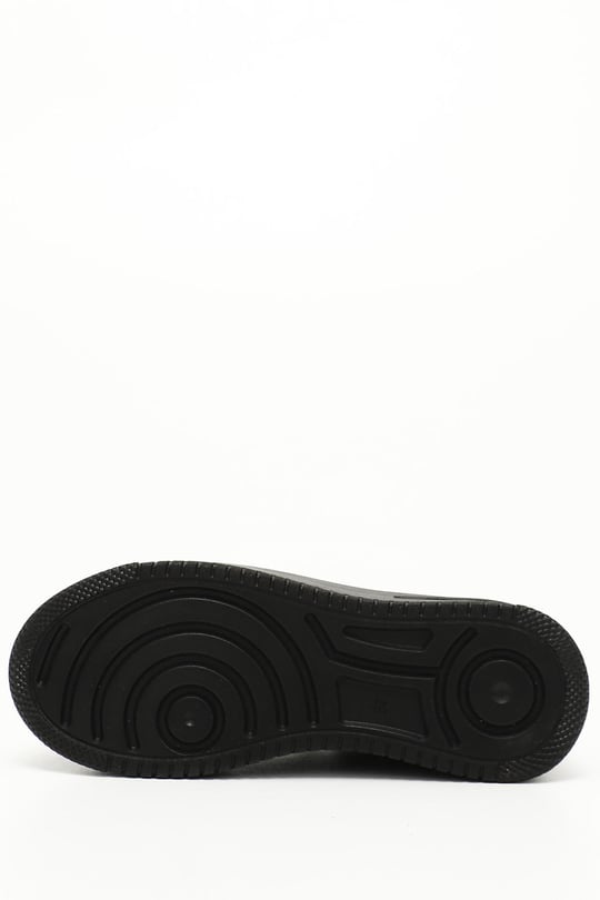 Kadın Siyah Bağcıklı Dolgu Taban Comfort Sneaker