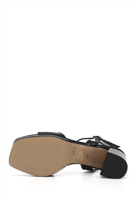 Women's Black Ankle Tied Strappy Sandals