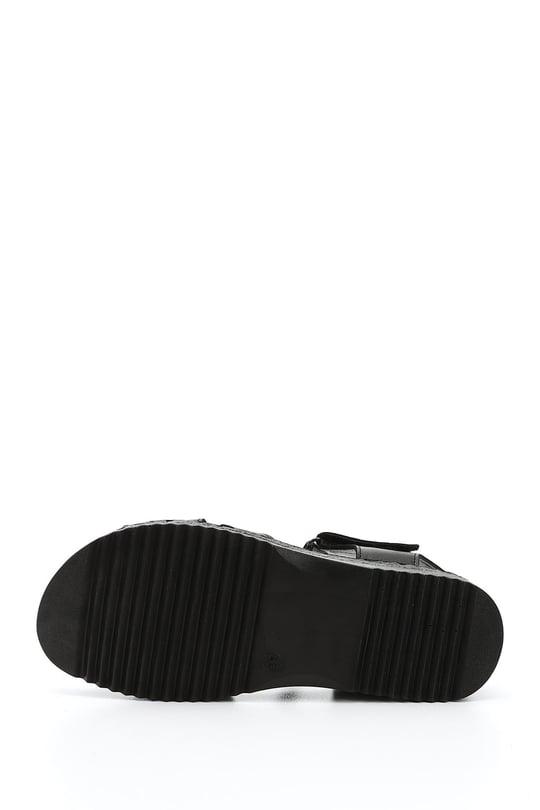 GÖNDERİ(R) Genuine  leather wedge sole sandals 45711