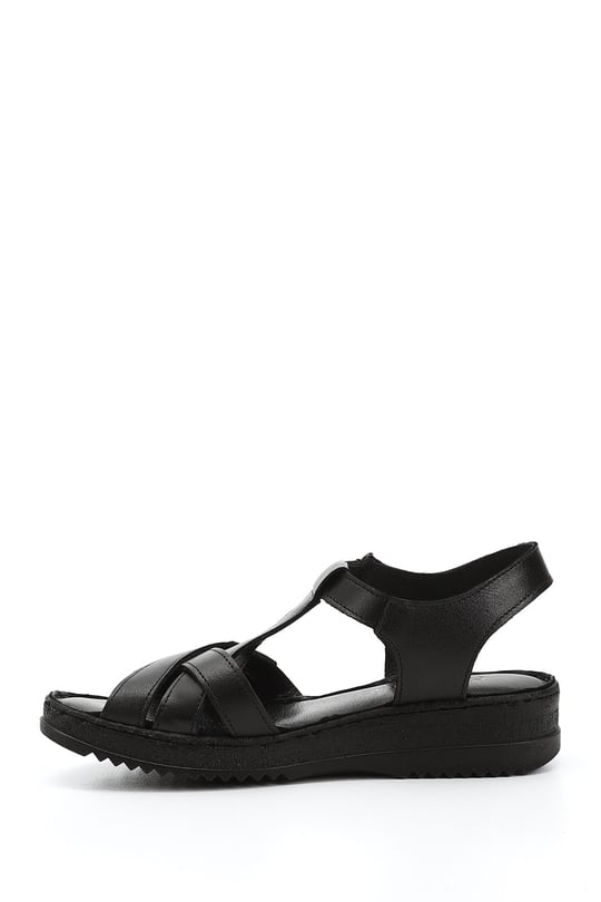 GÖNDERİ(R) Genuine  leather wedge sole sandals 45711