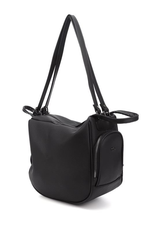 Women's Black Handbag and Backpack