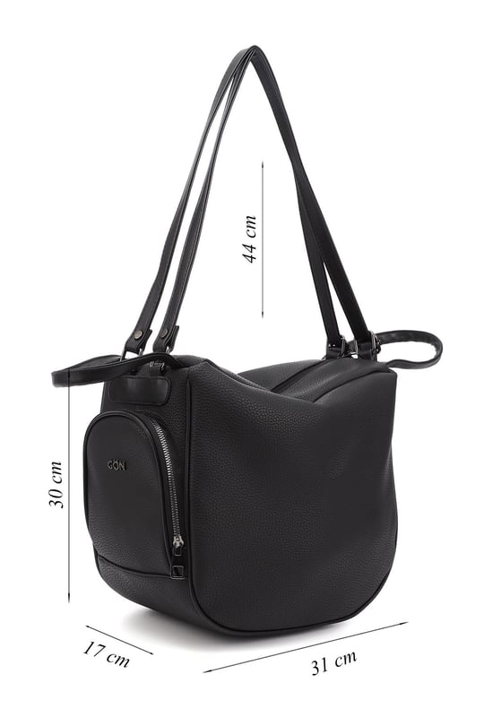 Women's Black Handbag and Backpack
