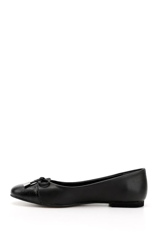 Women's Black Bowknot Ballerinas