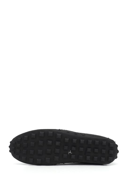 Kadın Siyah Floter Fiyonklu Hakiki Deri Comfort Loafer