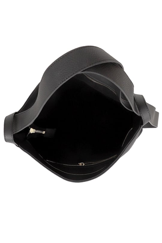 Women's Black Floater Genuine Leather Shoulder and Backpack Bag