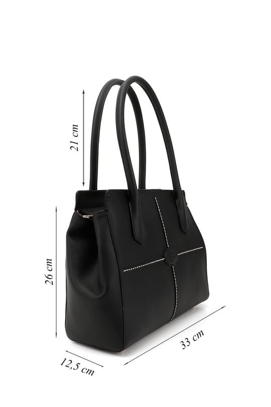 Women's Black Genuine Leather Hand and Shoulder Bag