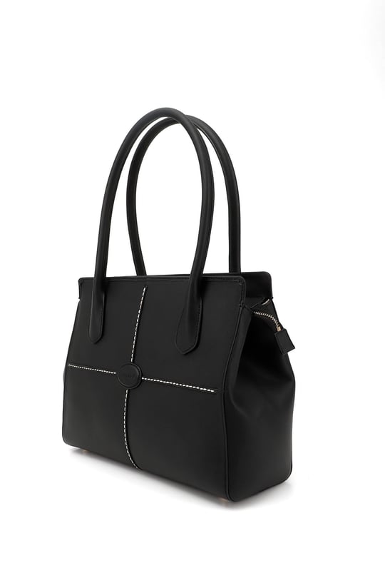 Women's Black Genuine Leather Hand and Shoulder Bag