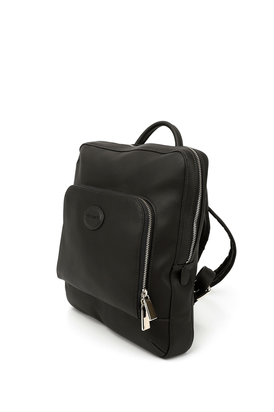 Women's Black Genuine Leather Handmade Backpack Bag
