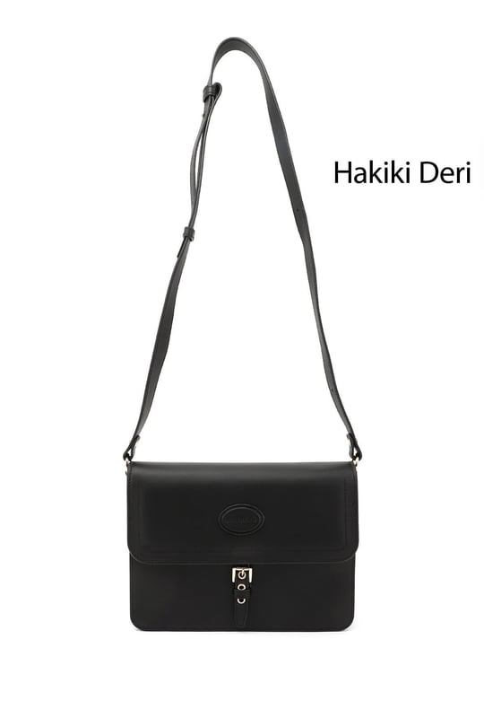 Kadın Siyah Hakiki Deri Omuz Çantası