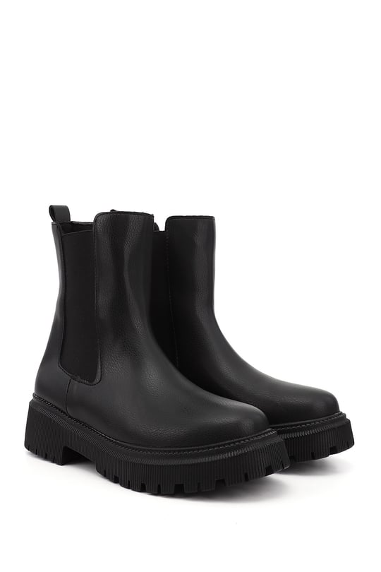 Women's Brown Zippered Pointed Toe Thick Heel Boots