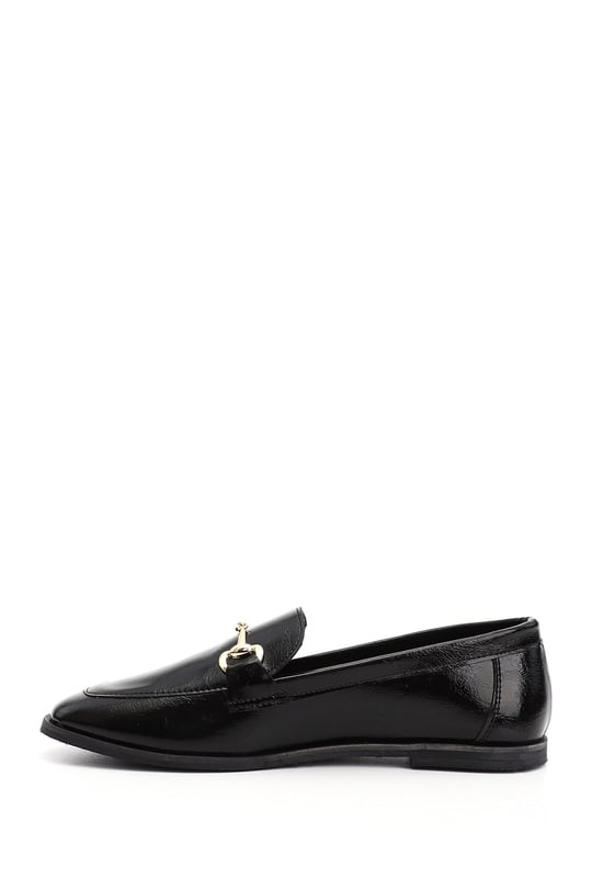 Women's Black Flat Toe Clip-on Ballerina Shoes
