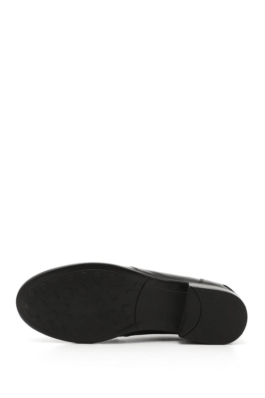 Women's Black Patent Leather Genuine Leather Loafer Shoes