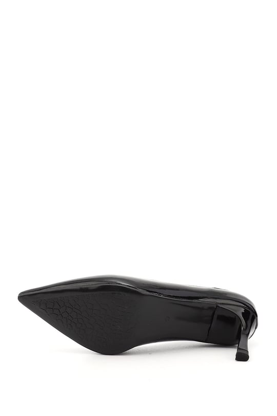 Women's Black Patent Leather Pointed Toe Stiletto Heel