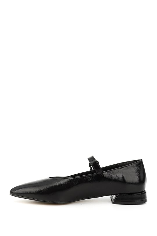 Women's Black Flat Toe Mary Jane Shoes