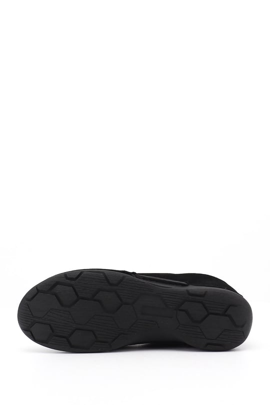 Women's Black Suede Lace-up Genuine Leather Comfort Boots
