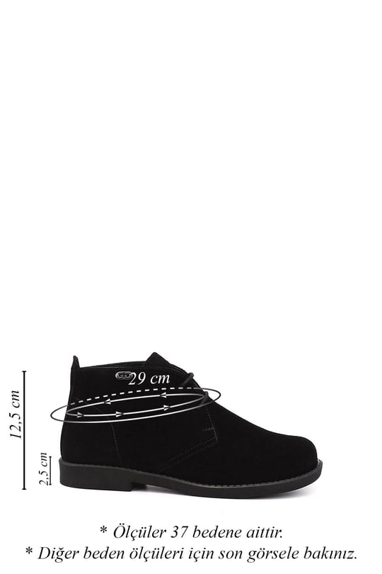 Women's Black Suede Rubber Sole Genuine Leather Boots