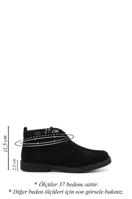 Women's Black Suede Oxford Molded Rubber Sole Genuine Leather Boots