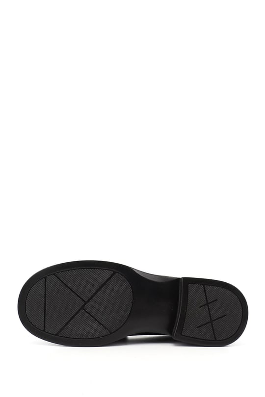 Kadın Siyah Süete Siyah Loafer Ayakkabı