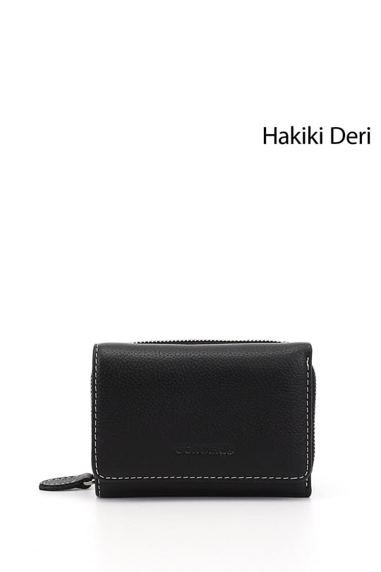Kadın Siyaha Antrasit Yatay Hakiki Deri Cüzdan