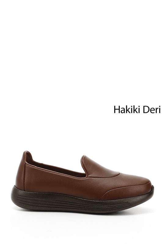 Kadın Taba Antik Dolgu Taban Hakiki Deri Comfort Ayakkabı