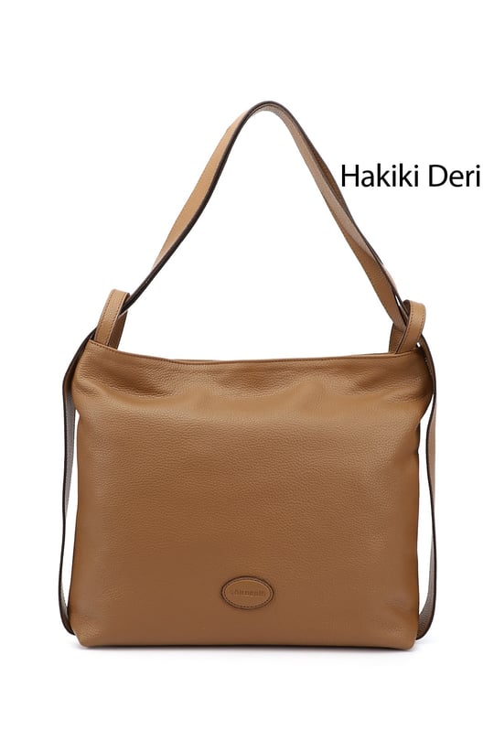 Gon Platinum Genuine Leather Large Size Women's Shoulder And Backpack B7740