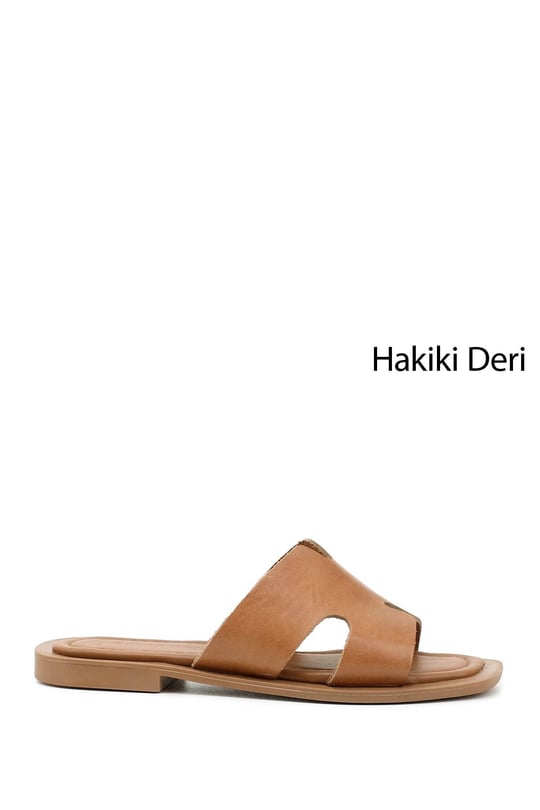 Kadın Taba Hakiki Deri Terlik