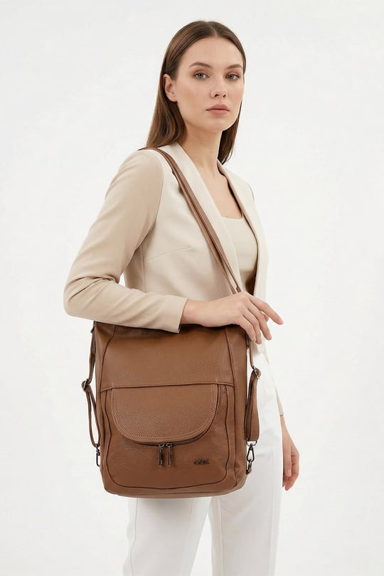 GÖNDERİ® Women's Shoulder and Backpack B5555