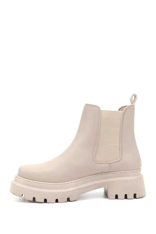 Women's Skin Chunky Toe Chunky Heel Chelsea Boots