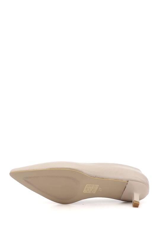 Women's Nude Pointed Toe Medium Thin Heel Stiletto