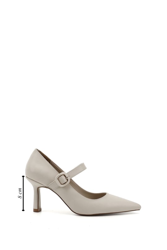 Women's Nude Pointed Toe Thin Heel Shoes