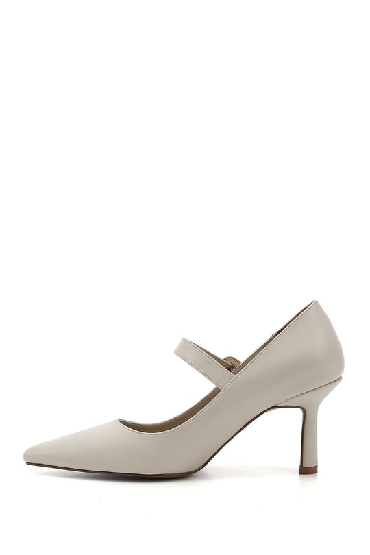 Women's Nude Pointed Toe Thin Heel Shoes