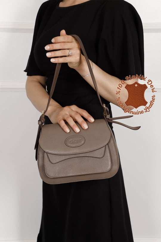 Gon Platinum Genuine Leather Small Size Women's Shoulder Bag K8365