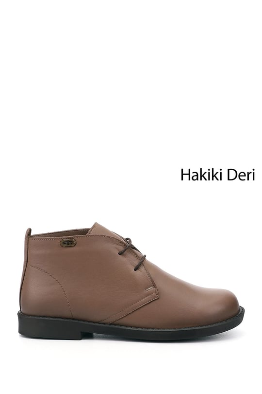 Kadın Vizon Antik Kauçuk Taban Hakiki Deri Bot