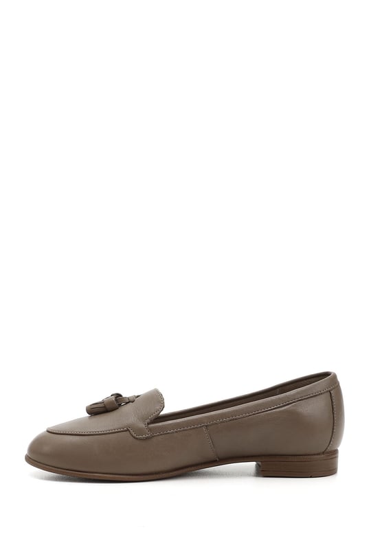 Women's Mink Antique Tassel Genuine Leather Ballerinas